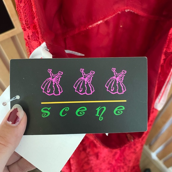 Red Halter Gown - Picture 3 of 5